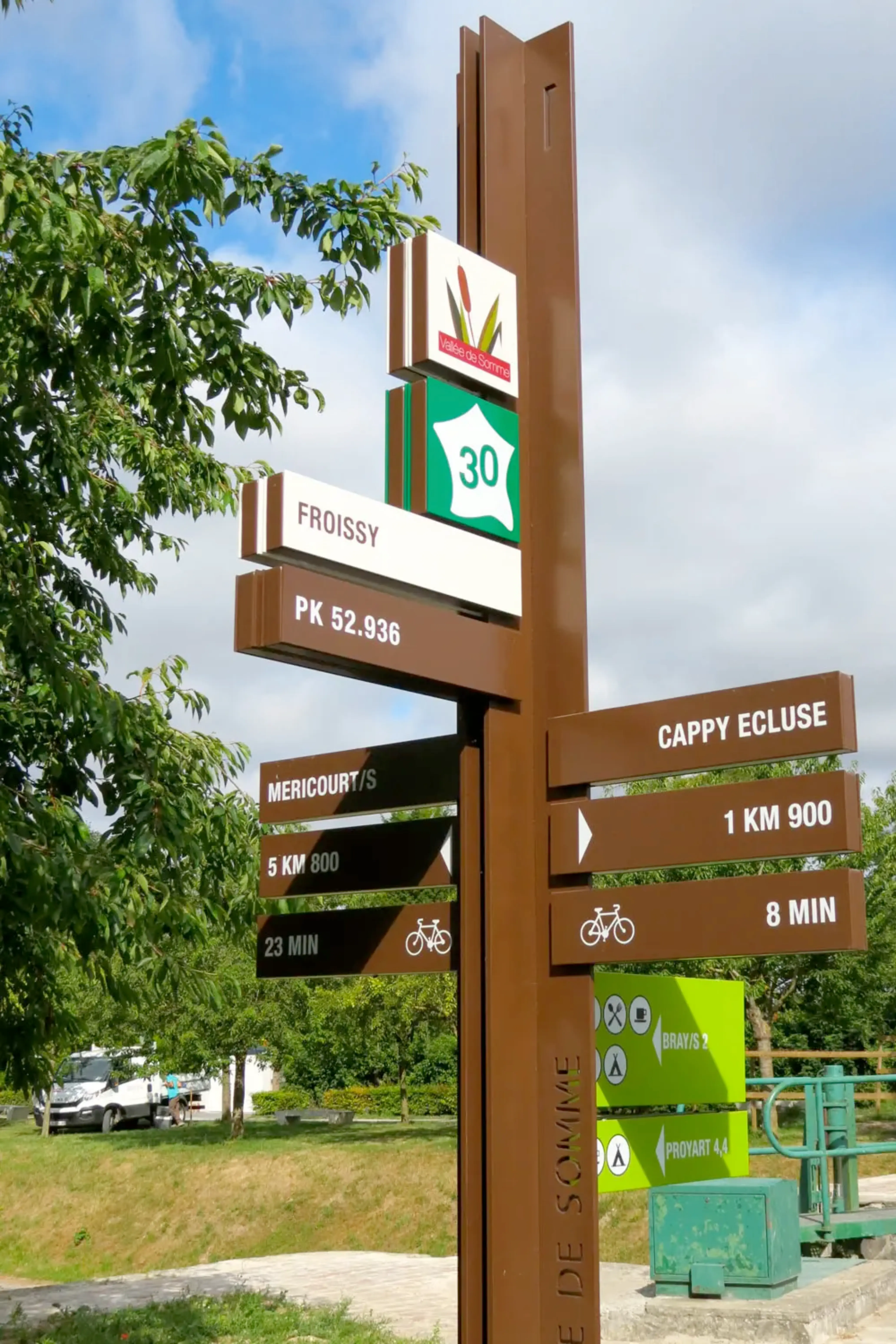 Mâts directionnel - signalétique patrimoine - Acier corten 2.webp