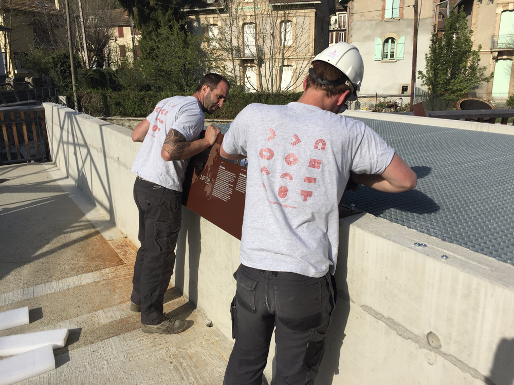 signaletique patrimoine lave émaillée tourisme